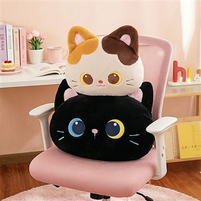 Bantal Dan Mainan Mewah Tri-Kucing Warna Dan Kucing Hitam Yang Lucu Dan Menggemaskan